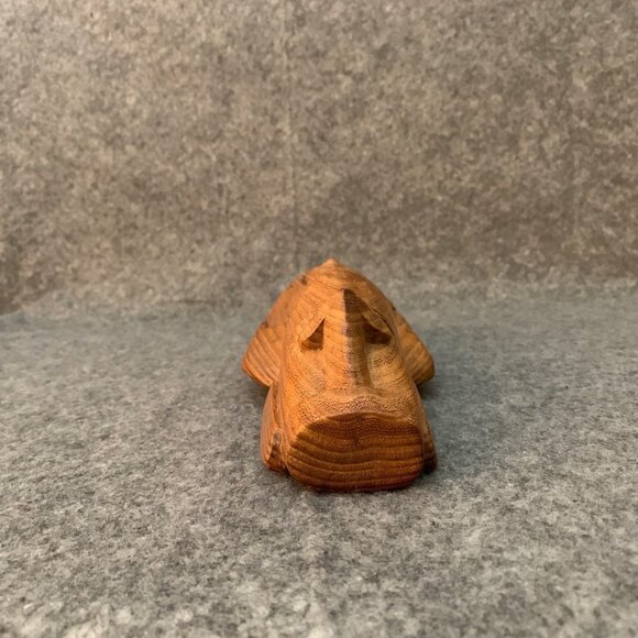 Vintage Easter Island Moai Rapa Nui Figure Hand Carved Wooden Statue Sculpture - Picture 8 of 12